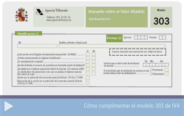 Modelo 303 – Instrucciones cumplimentación IVA